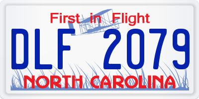 NC license plate DLF2079