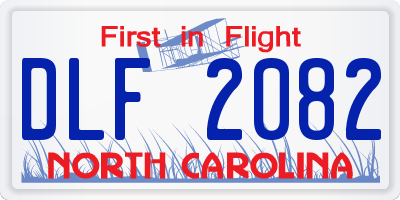 NC license plate DLF2082