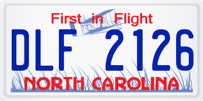 NC license plate DLF2126