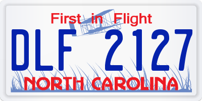 NC license plate DLF2127