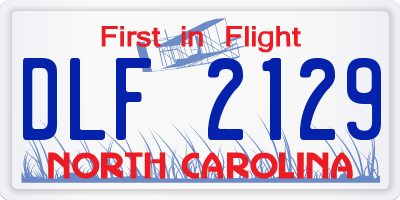 NC license plate DLF2129
