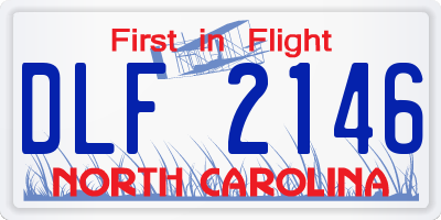 NC license plate DLF2146