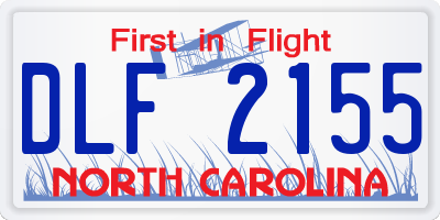 NC license plate DLF2155