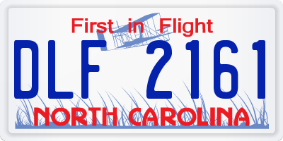 NC license plate DLF2161