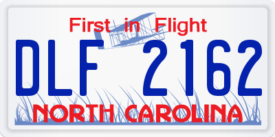 NC license plate DLF2162