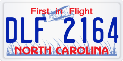 NC license plate DLF2164