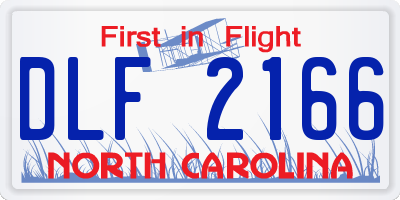 NC license plate DLF2166