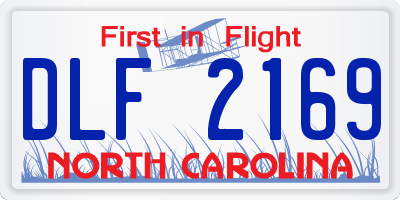 NC license plate DLF2169