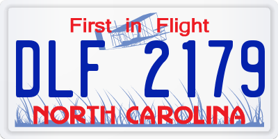NC license plate DLF2179