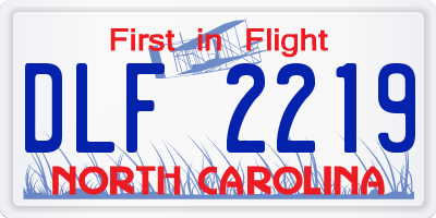 NC license plate DLF2219