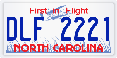 NC license plate DLF2221