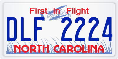 NC license plate DLF2224