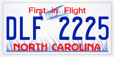 NC license plate DLF2225