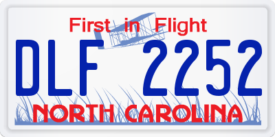 NC license plate DLF2252