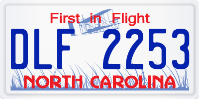NC license plate DLF2253