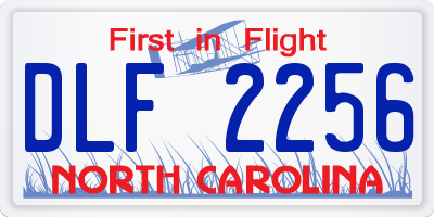 NC license plate DLF2256