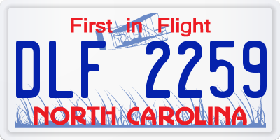 NC license plate DLF2259