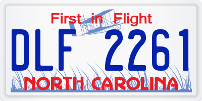 NC license plate DLF2261