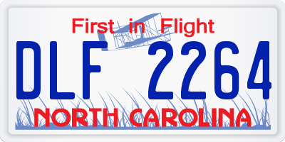 NC license plate DLF2264