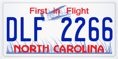 NC license plate DLF2266