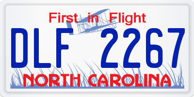 NC license plate DLF2267