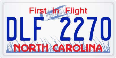 NC license plate DLF2270