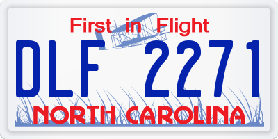 NC license plate DLF2271