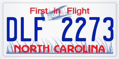 NC license plate DLF2273