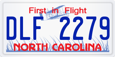 NC license plate DLF2279
