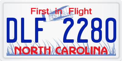 NC license plate DLF2280