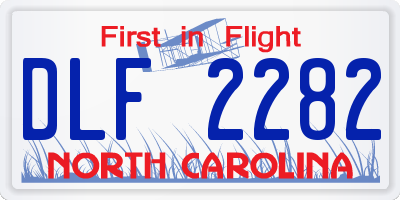 NC license plate DLF2282