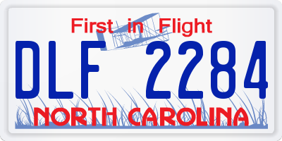 NC license plate DLF2284