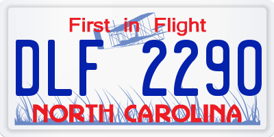 NC license plate DLF2290