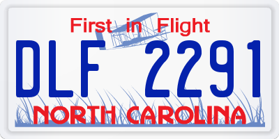 NC license plate DLF2291