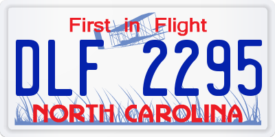NC license plate DLF2295