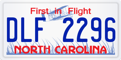 NC license plate DLF2296