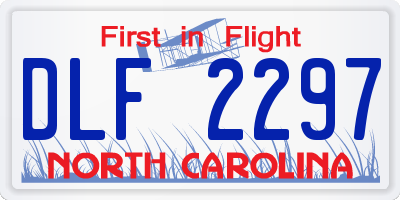 NC license plate DLF2297
