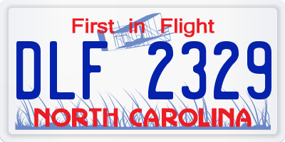 NC license plate DLF2329