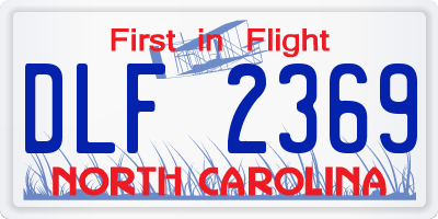 NC license plate DLF2369