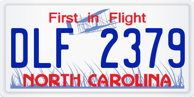 NC license plate DLF2379