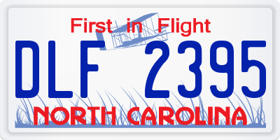 NC license plate DLF2395