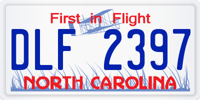 NC license plate DLF2397
