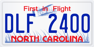 NC license plate DLF2400