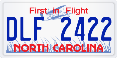 NC license plate DLF2422
