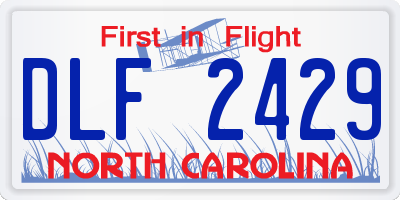 NC license plate DLF2429