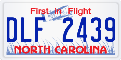 NC license plate DLF2439
