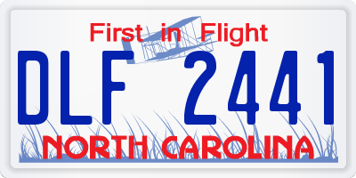 NC license plate DLF2441