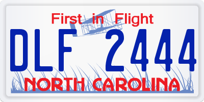 NC license plate DLF2444