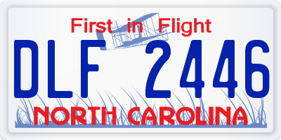 NC license plate DLF2446