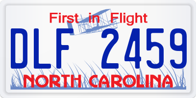 NC license plate DLF2459